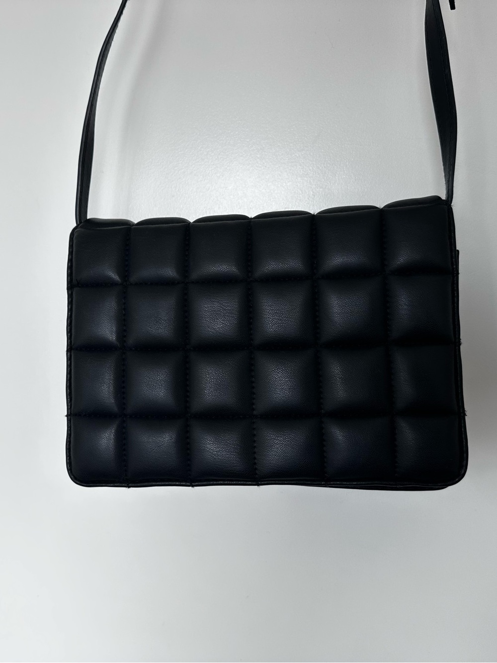 H&M Black Quilted Padded Crossbody Bag